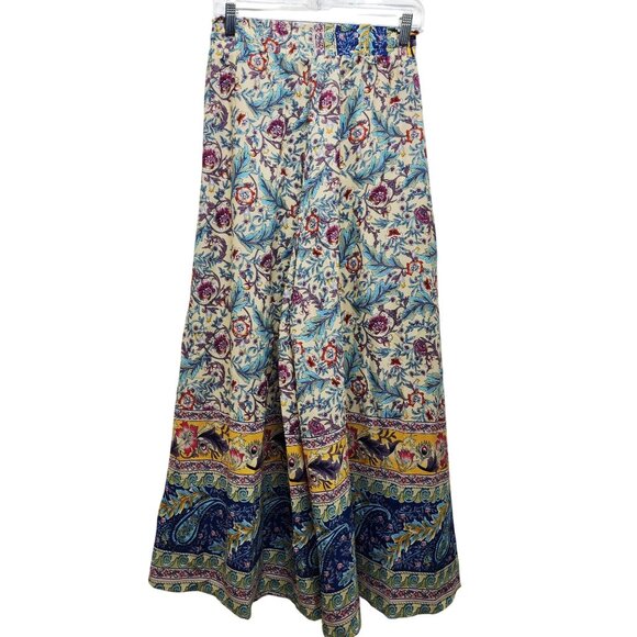 Floral Bohemian Womens Maxi Skirt pants With Elastic Waist Size S - Picture 10 of 10